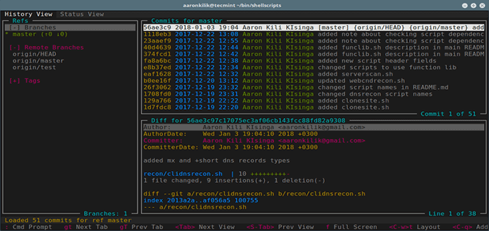 GRV - narzędzie do przeglądania repozytoriów GIT w terminalu Linux