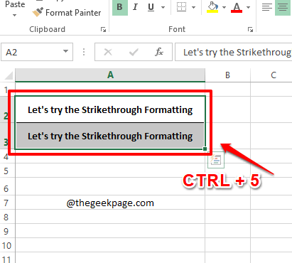 Comment ajouter la mise en forme de strikethrough dans Excel