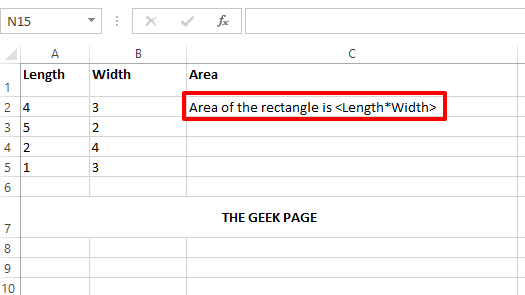 Cara menambah teks dan formula di dalam sel di Microsoft Excel