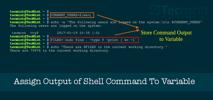 Cómo asignar la salida de un comando Linux a una variable