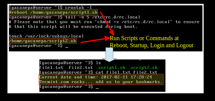 Cómo ejecutar automáticamente los comandos/scripts durante el reinicio o el inicio