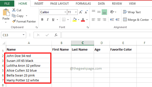 So automatische Daten basierend auf Mustern mithilfe von Flash -Füllen in Excel