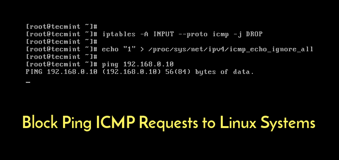 Cara menyekat permintaan ICMP ping ke sistem linux