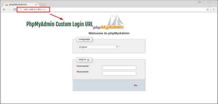 Como alterar e proteger o URL de login de Phpmyadmin padrão