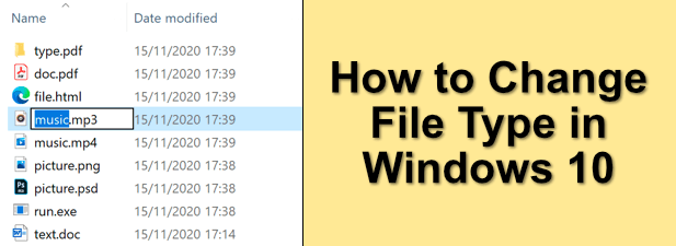 Cara mengubah jenis file di windows 10