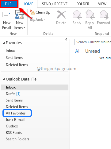 Cómo cambiar la carpeta de inicio predeterminada de MS Outlook