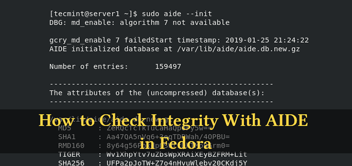 Como verificar a integridade com o assessor em Fedora