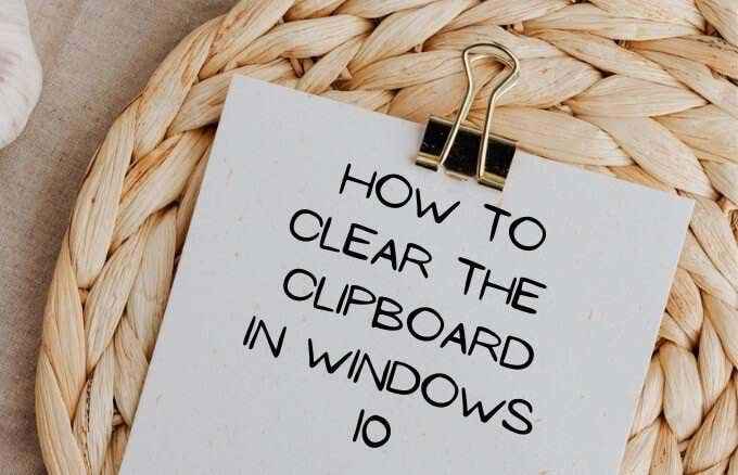 Cara menghapus clipboard di windows 10