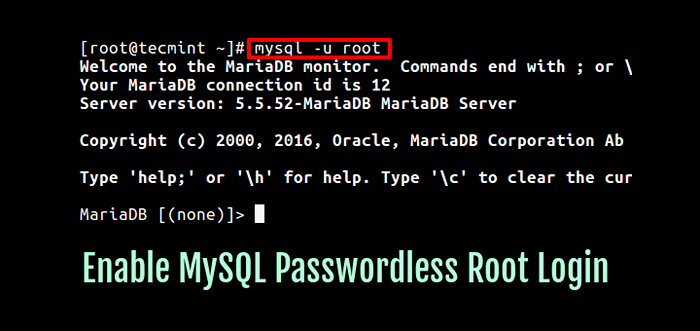 Comment se connecter à MySQL sans mot de passe racine sur le terminal