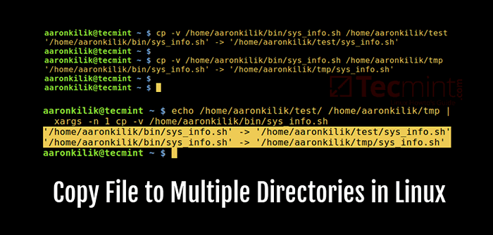 Cómo copiar un archivo a múltiples directorios en Linux