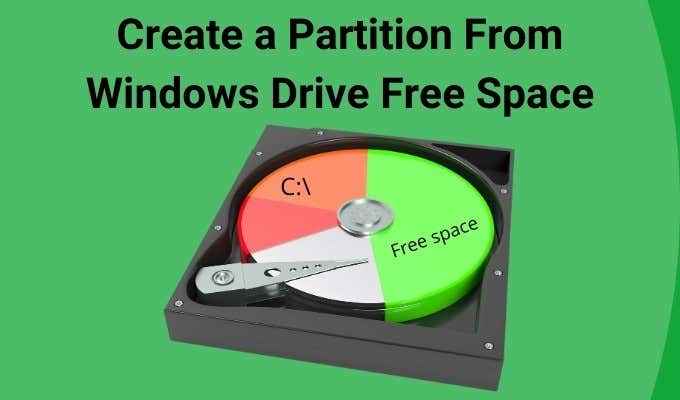 Cara membuat partisi dari ruang bebas windows drive
