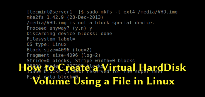 So erstellen Sie ein virtuelles Harddisk -Volumen mit einer Datei unter Linux