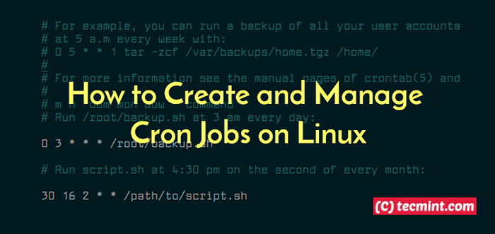 Cómo crear y administrar trabajos cron en Linux