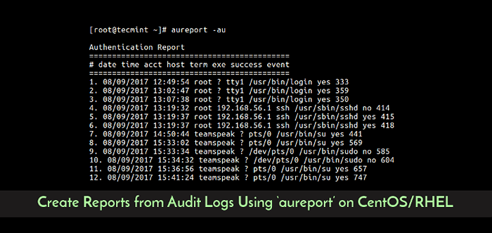 Cara membuat laporan dari log audit menggunakan 'aureport' di centos/rhel