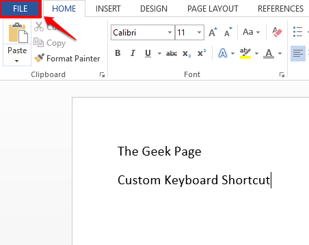 Cara membuat pintasan papan kekunci tersuai anda sendiri dalam MS Word
