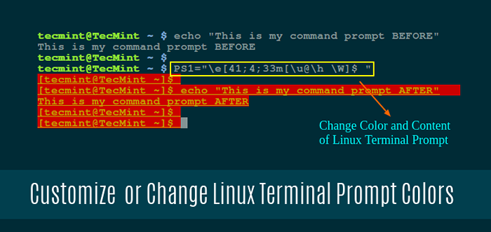 Cara menyesuaikan warna dan konten bash di prompt terminal linux