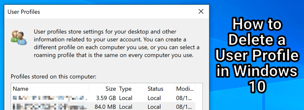 So löschen Sie ein Benutzerprofil in Windows 10