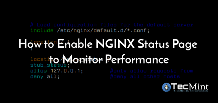 Cómo habilitar la página de estado de Nginx