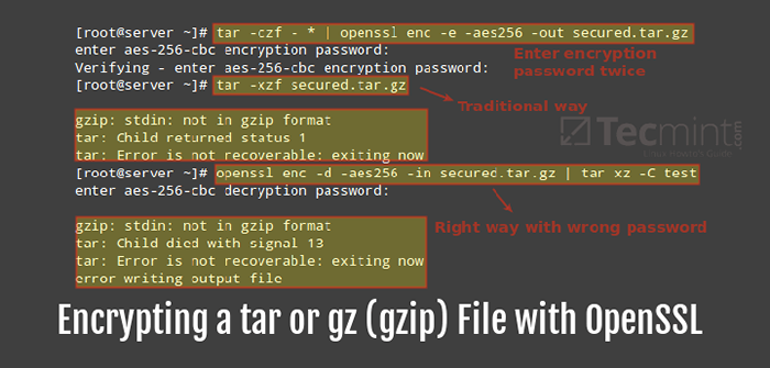 Cómo cifrar y descifrar archivos y directorios utilizando TAR y OpenSSL