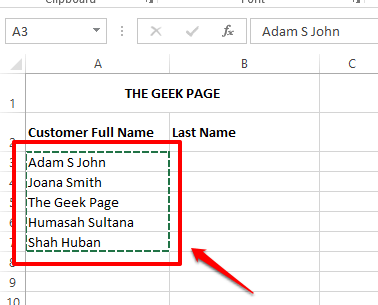 Cómo extraer los apellidos de los nombres completos en Documentos de Excel