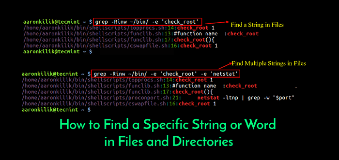 Cómo encontrar una cadena o palabra específica en archivos y directorios