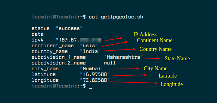 Cara menemukan lokasi geografis server linux di terminal