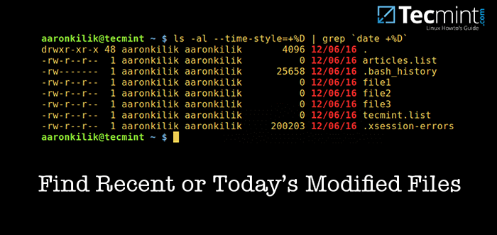 So finden Sie die aktuellen oder heutigen modifizierten Dateien unter Linux