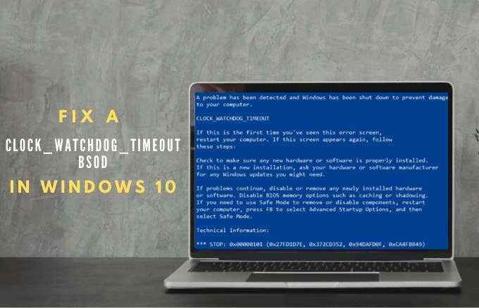 Comment réparer un horloge_watchdog_timeout bsod dans Windows 10