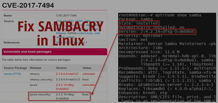 Comment réparer la vulnérabilité de la sambacry (CVE-2017-7494) dans les systèmes Linux