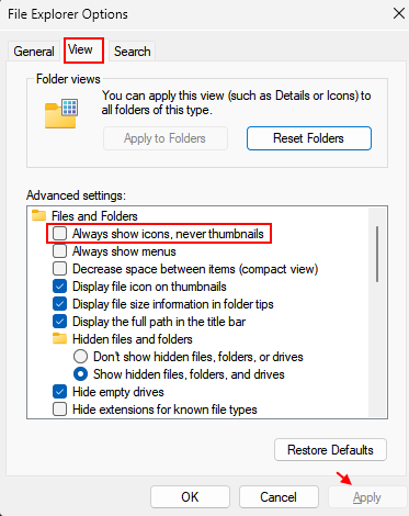 Comment réparer les miniatures ne s'affichent pas dans Windows 11 ou 10