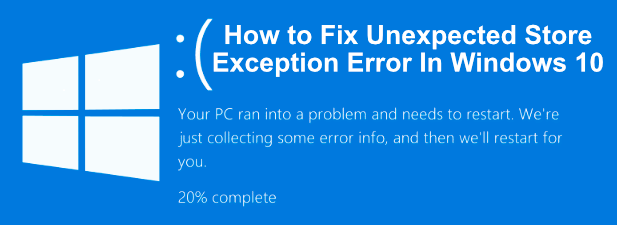 Cómo corregir un error inesperado de excepción de la tienda en Windows 10