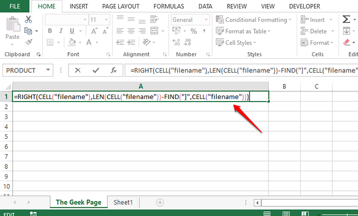 Como obter o nome da folha atual no Excel