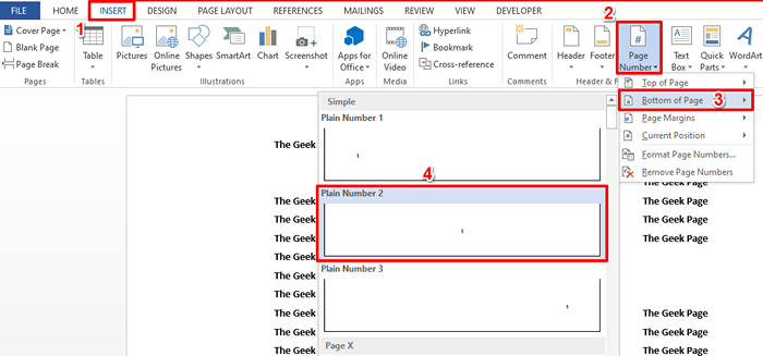 Comment masquer un seul numéro de page dans un document Word Microsoft