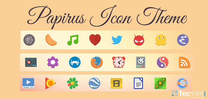 Cómo instalar el tema del icono del papirus en Ubuntu 16.04 y Linux Mint 18