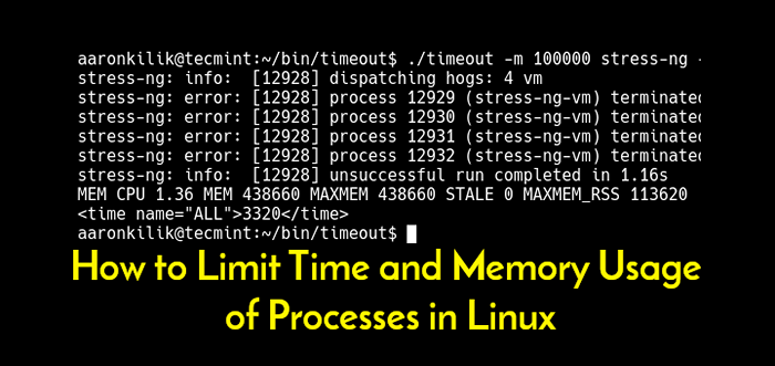 Cómo limitar el uso del tiempo y la memoria de los procesos en Linux