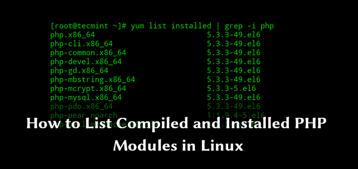 Auflistung von kompilierten und installierten PHP -Modulen unter Linux