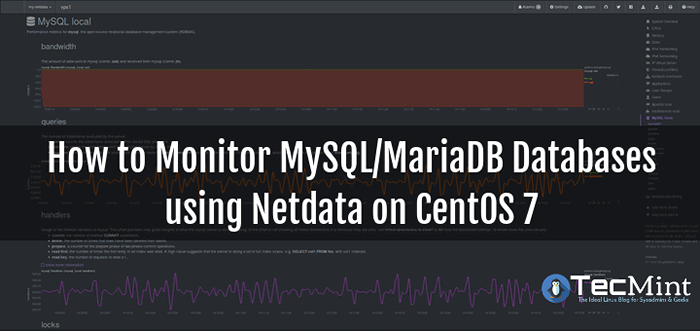 Como monitorar bancos de dados MySQL/MariaDB usando o NetData no CentOS 7