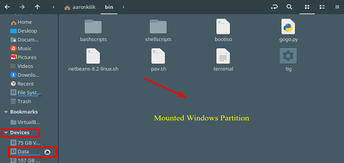 Cara memasang partisi tingkap di Ubuntu