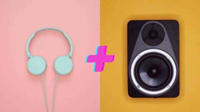 Cara memutar suara di headphone dan speaker pada saat yang sama di Windows 10