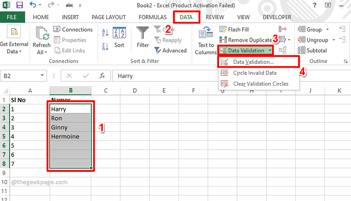 So verhindern Sie doppelte Werte beim Eingeben von Daten in MS Excel