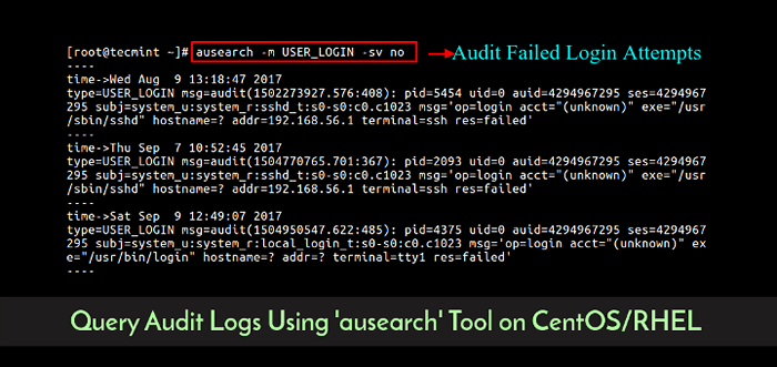 Cara meminta log audit menggunakan alat 'ausearch' di centos/rhel