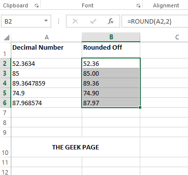 Como completar rapidamente números decimais no Microsoft Excel