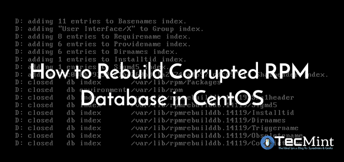 Cómo reconstruir la base de datos de RPM corrupta en CentOS