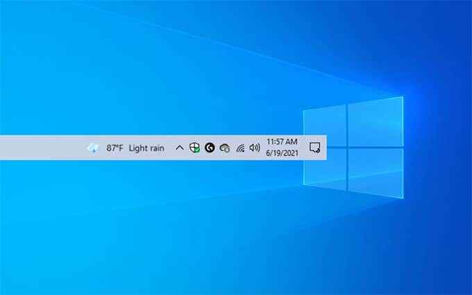 Cara menghapus berita dan cuaca dari windows 10 taskbar