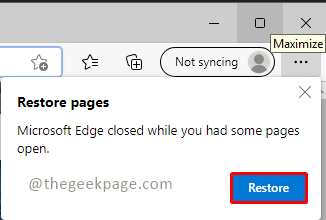 Como reabrir todas as abas fechadas no Microsoft Edge quando você não recebe o prompt de restauração