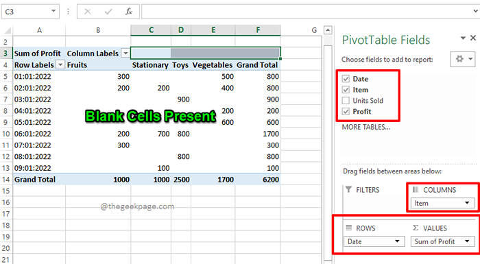 Cómo reemplazar las celdas en blanco en la tabla de pivote de Excel con ceros
