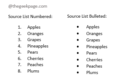 Cómo revertir una lista con viñetas o numeradas en Microsoft Word