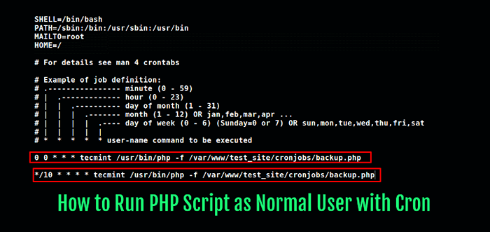 Cara menjalankan skrip php sebagai pengguna normal dengan cron