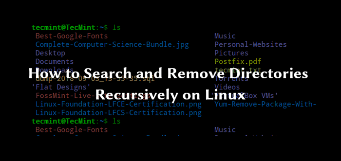 Como pesquisar e remover diretórios recursivamente no Linux