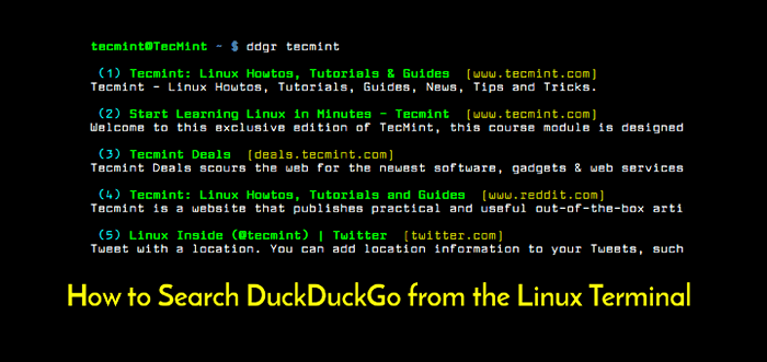 Cara mencari duckduckgo dari terminal linux